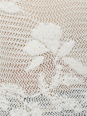 TWIN-SET Maglia Twinset in misto cotone bianco panna a rete in DONNA