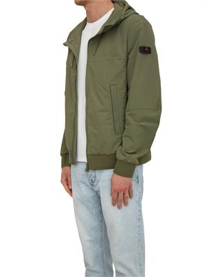 Giubbino Peuterey uomo in nylon stretch ritorto verde in UOMO