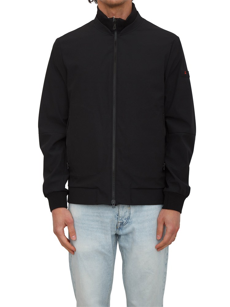 Bomber Peuterey uomo realizzato in tessuto stretch nero