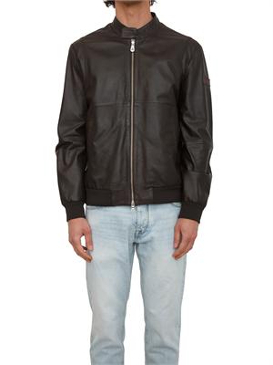 Giubbino bomber Peuterey uomo in pelle marrone in UOMO
