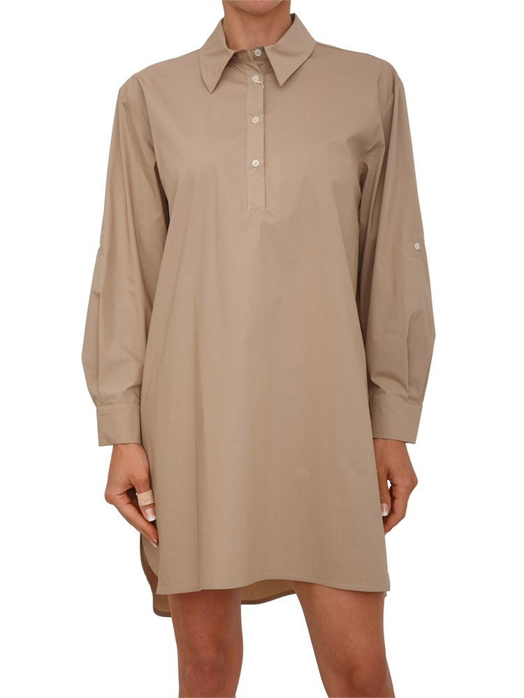 Vestito chemisier EMMGENZANA Emme Marella in cotone beige