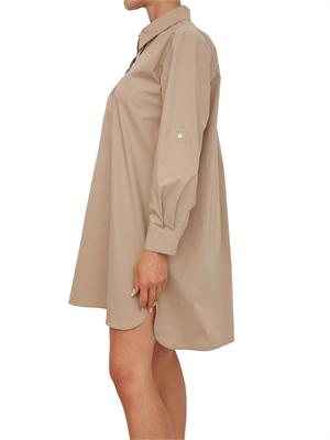 Vestito chemisier EMMGENZANA Emme Marella in cotone beige in DONNA