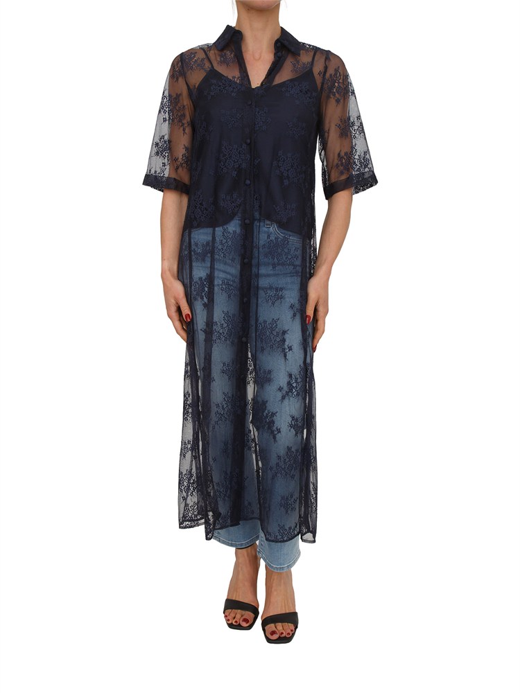 Set canotta+chemisier Alisso Emme Marella in pizzo blu