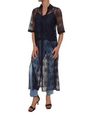 Set canotta+chemisier Alisso Emme Marella in pizzo blu in DONNA