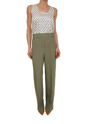 Pantaloni Angolo Emme Marella in viscosa verde in DONNA