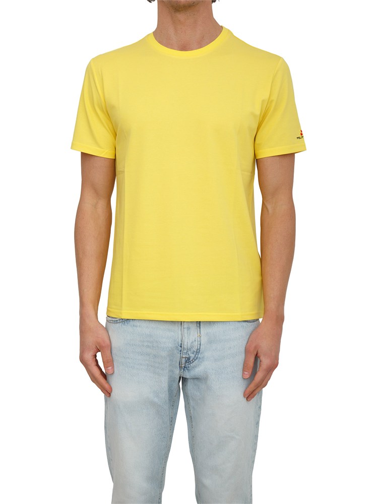 T-shirt Peuterey uomo in cotone e seta giallo