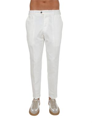 Pantaloni bianchi PT Torino in cotone e seta in UOMO