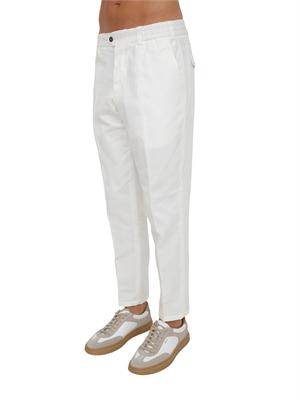 Pantaloni bianchi PT Torino in cotone e seta in UOMO