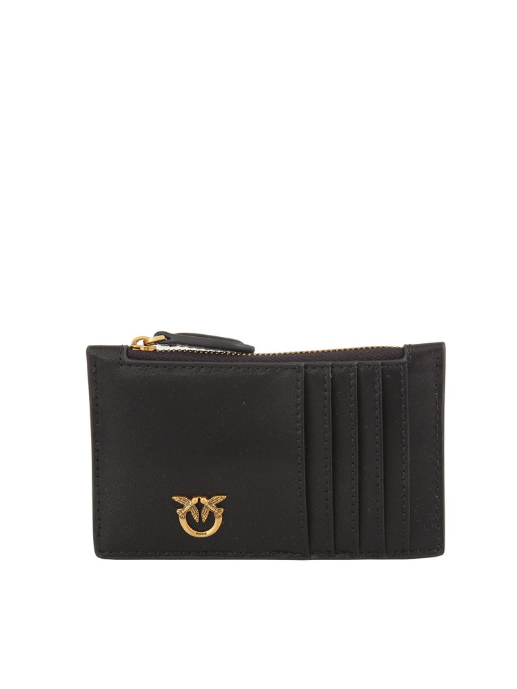 Porta carte di credito Pinko in pelle nera