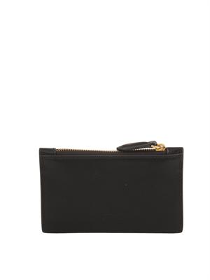 Porta carte di credito Pinko in pelle nera in DONNA