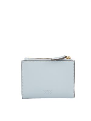 Piccolo portafoglio Pinko in pelle azzurra in DONNA
