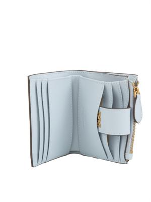 Piccolo portafoglio Pinko in pelle azzurra in DONNA