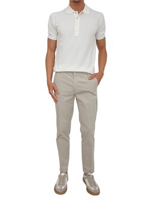 Pantaloni chino PT Torino in gabardina stretch blu in UOMO
