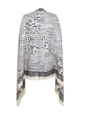 Stola Blugirl in viscosa animalier bianco nero in DONNA