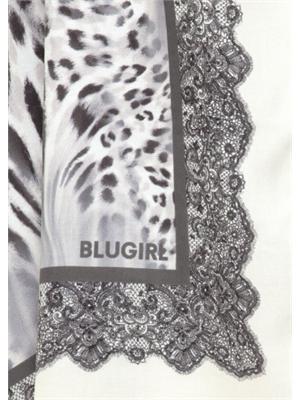 Stola Blugirl in viscosa animalier bianco nero in DONNA