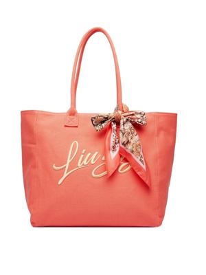 Borsa Liu Jo donna in cotone rosa con foulard in DONNA