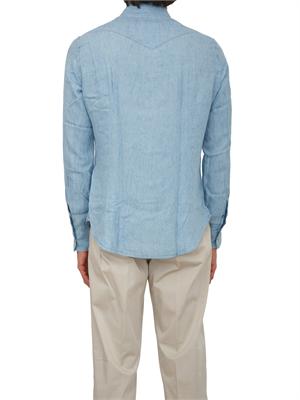 Camicia Eleventy uomo in denim blu chiaro in UOMO