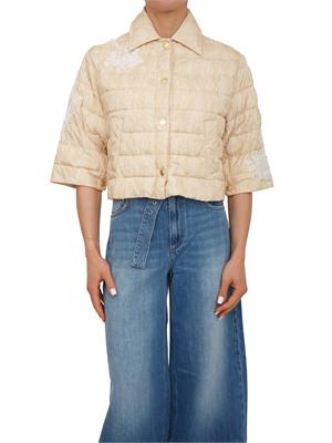 Giubbino Ermanno Firenze beige con ricami in DONNA