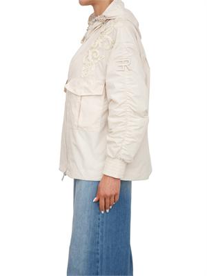 Parka leggero Ermanno Firenze in taffetà avorio cipria in DONNA
