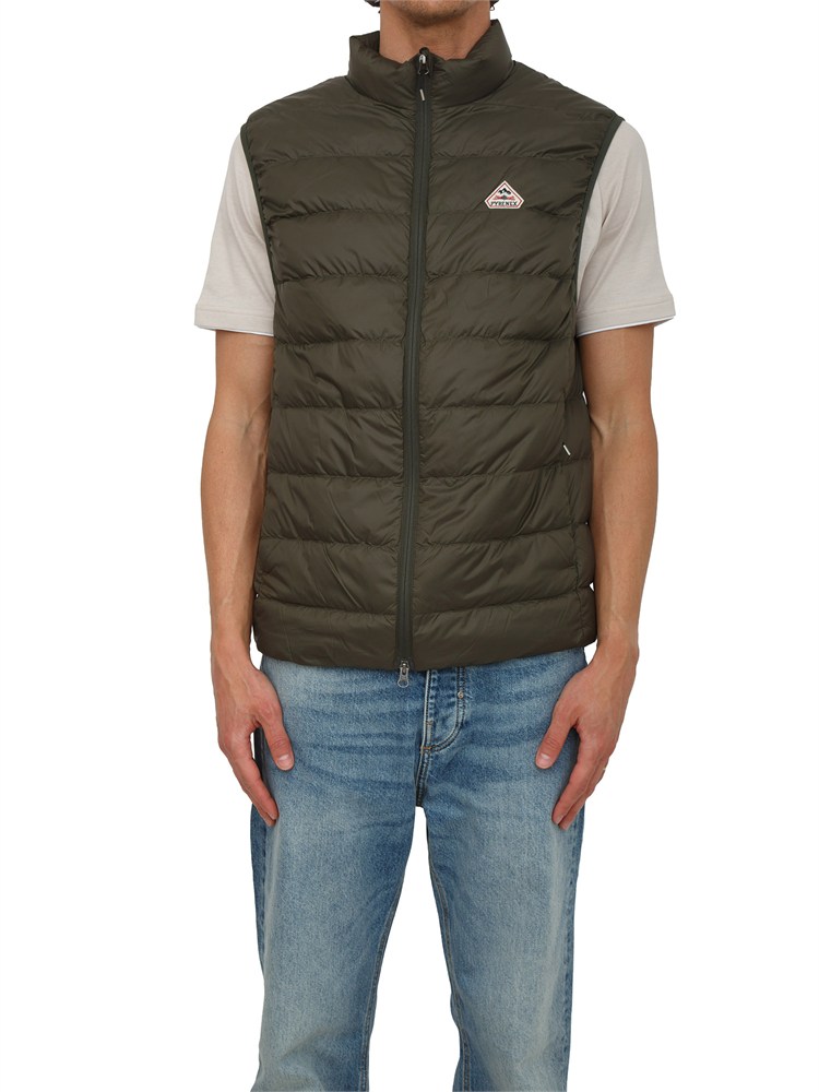 Gilet Guzet Pyrenex uomo in piuma d'oca e tessuto tecnico verde