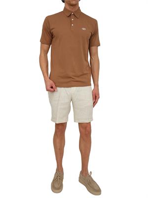 Polo Liu Jo uomo in misto cotone marrone in UOMO