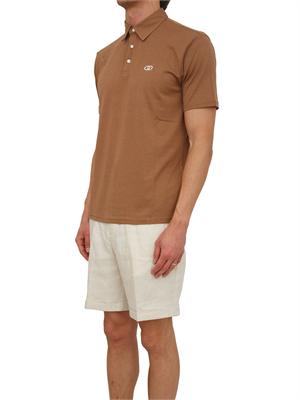 Polo Liu Jo uomo in misto cotone marrone in UOMO