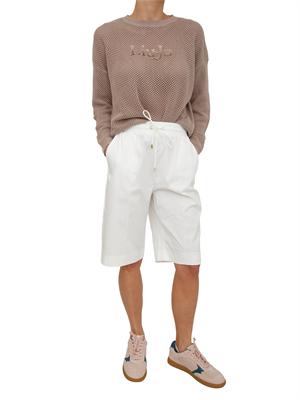 Pantaloni bermuda Liu Jo donna in cotone bianco in DONNA