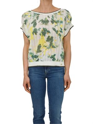 Maglia Liu Jo donna in cotone traforato con stampa in DONNA