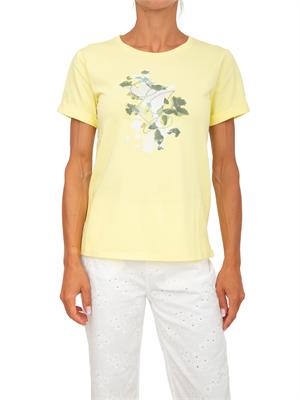 T-shirt Liu Jo donna in cotone giallo con logo in DONNA