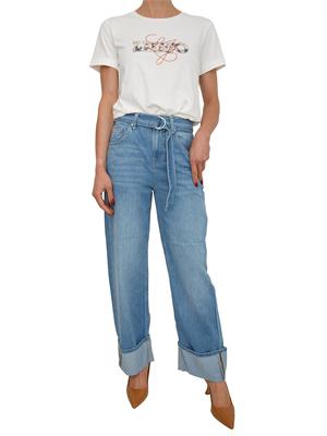 T-shirt Liu Jo donna in cotone bianco con logo in DONNA