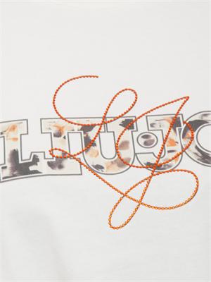 T-shirt Liu Jo donna in cotone bianco con logo in DONNA