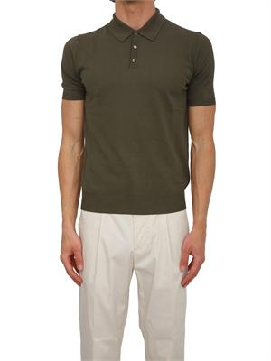 Polo Aiace Galassi in maglia di cotone verde in UOMO