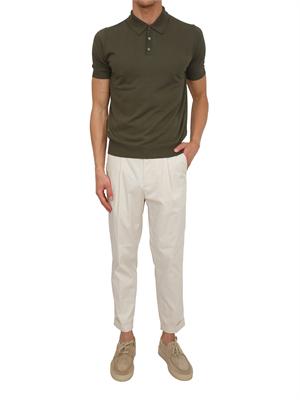 Polo Aiace Galassi in maglia di cotone verde in UOMO
