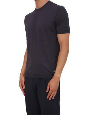 T-shirt Liu Jo uomo in maglia di lino e cotone blu in UOMO