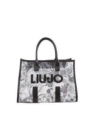 Borsa shopping Liu Jo nera semitrasparente in DONNA