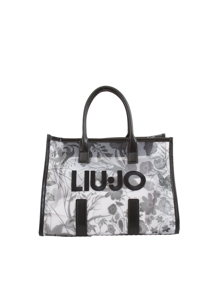 Borsa shopping Liu Jo nera semitrasparente