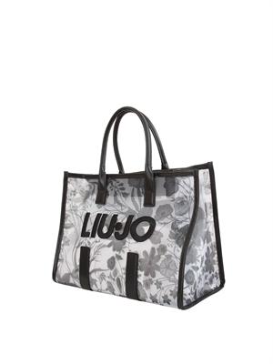 Borsa shopping Liu Jo nera semitrasparente in DONNA