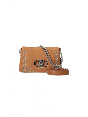 Borsa La Puffy Liu Jo donna in tessuto cammello con borchie in DONNA
