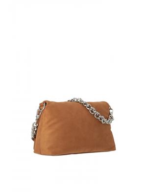 Borsa La Puffy Liu Jo donna in tessuto cammello con borchie in DONNA