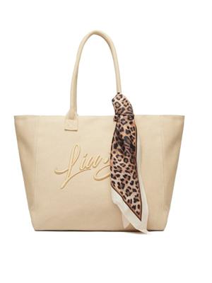 Borsa Liu Jo donna in cotone beige con foulard in DONNA