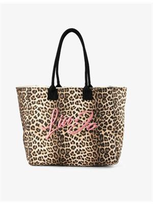Borsa Liu Jo donna in cotone stampa animalier in DONNA