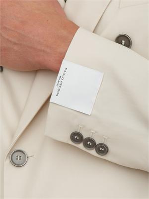 Giacca doppiopetto Paolo Pecora in misto cotone avorio in UOMO