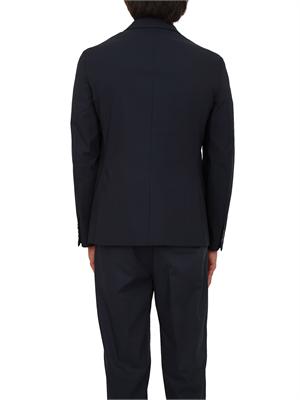 Giacca doppiopetto Paolo Pecora in misto cotone blu in UOMO