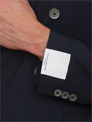 Giacca doppiopetto Paolo Pecora in misto cotone blu in UOMO