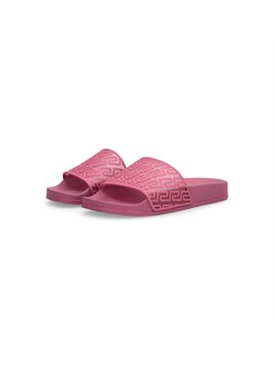 Ciabatte Liu Jo donna fuxia con maxi fascia logo all over in DONNA