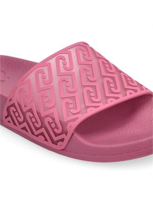 Ciabatte Liu Jo donna fuxia con maxi fascia logo all over in DONNA