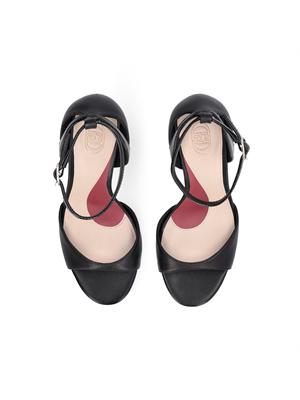 Sandali Liu Jo in pelle nera con tacco a spillo in DONNA