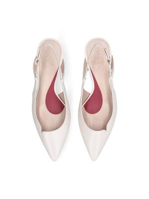 Slingback Liu Jo in pelle bianco avorio in DONNA