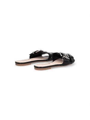 Ciabatte Liu Jo donna in pelle nera con cinturini in DONNA
