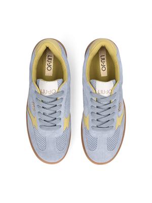 Sneakers Liu Jo donna in suede traforato azzurro e dettagli pelle in DONNA